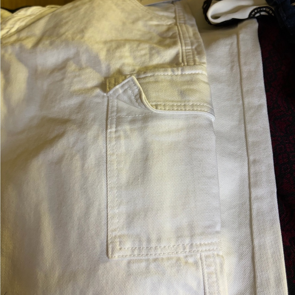 Women's White Boyfriend Jeans - Picture 2 of 3